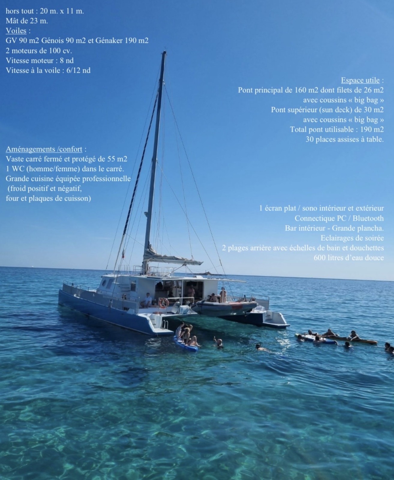 Louer un maxi catamaran Libertad (Iles de Porquerolles)