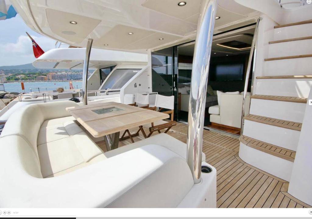 Location de yacht avec skipper pour 8 personnes - Yachting Boat 13 - Sunseeker 75' - salon de pont