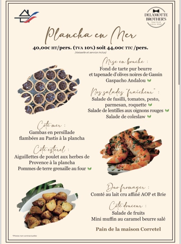 Location de bateau avec formule traiteur incluse