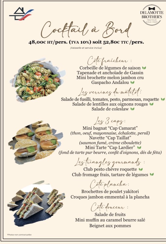 Location de bateau avec formule traiteur incluse