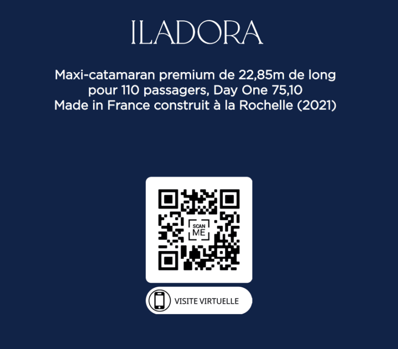 Location Maxi Catamaran Iladora pour 100 personnes (max 110) au départ de HYERES.