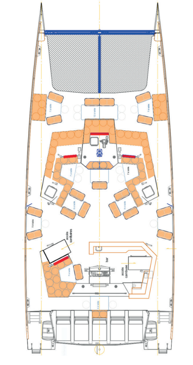 Location Maxi Catamaran Iladora pour 100 personnes (max 110) au départ de HYERES.