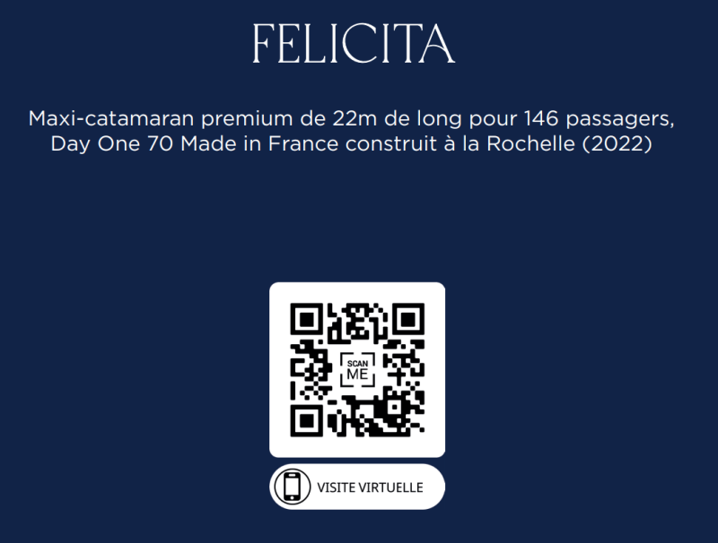 Location maxi Catamaran Felicita pour 100 personnes et plus (max 146) au départ de SAINT RAPHAEL