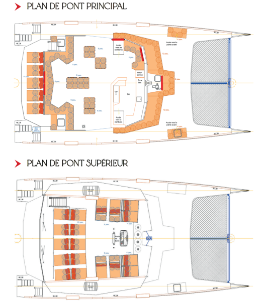 Location maxi Catamaran Felicita pour 100 personnes et plus (max 146) au départ de SAINT RAPHAEL